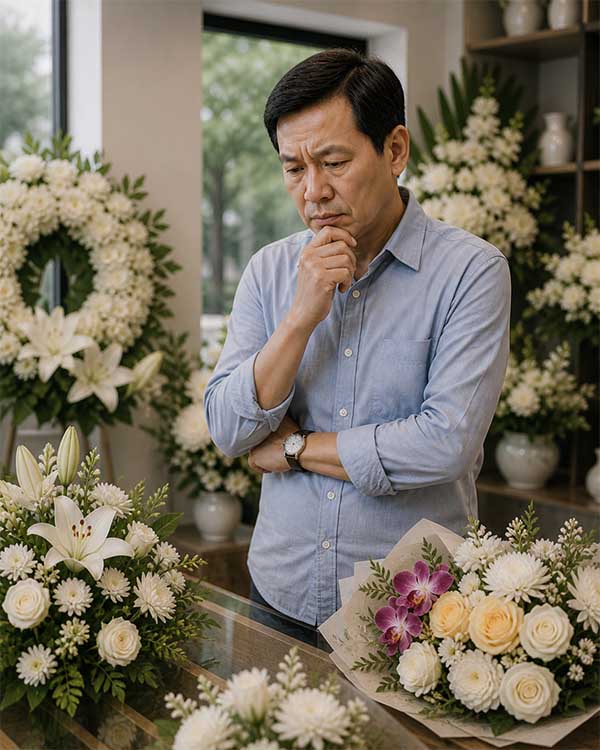 Lần đầu đặt hoa tang ai cũng lo lắng