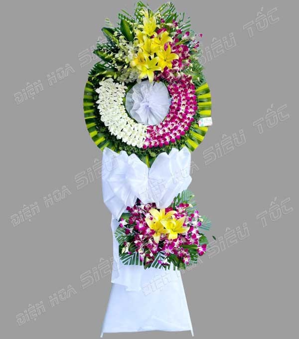 Kệ hoa tang lễ phối 3 màu độc đáo