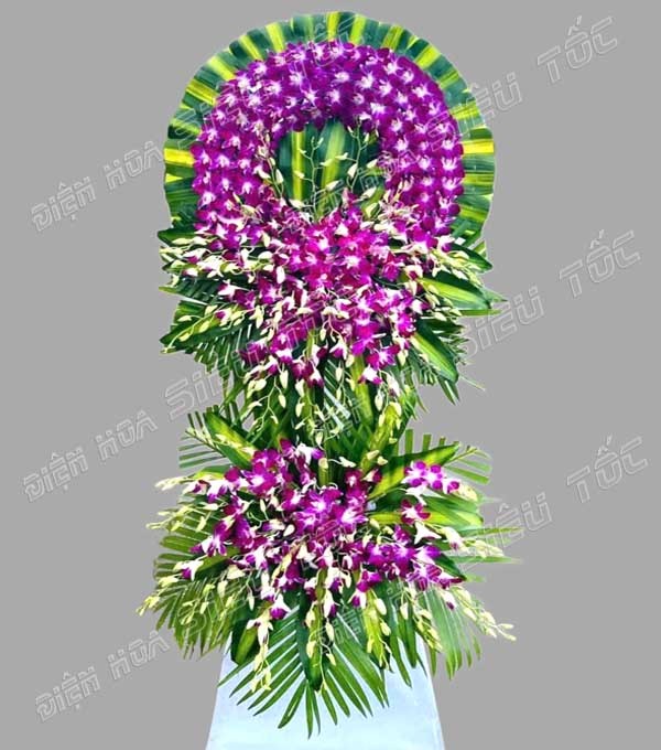 Kệ hoa chia buồn lan tím tiếc thương