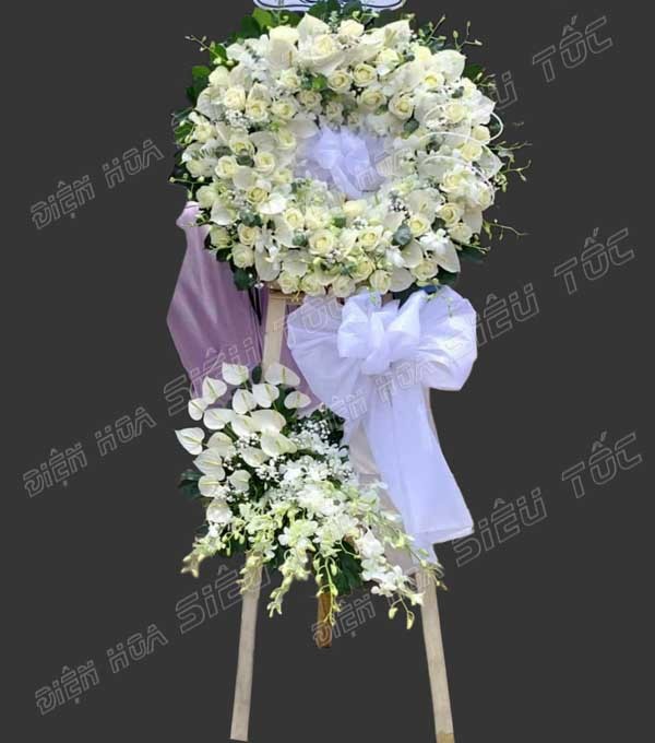 Hoa tang lễ đẹp được thiết kế bởi Điện Hoa Siêu Tốc