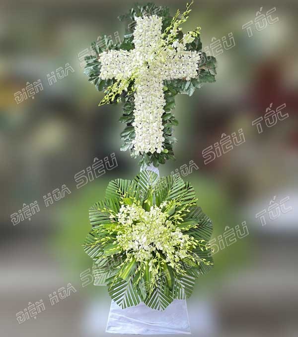 Kệ hoa tang lễ cây thánh giá 